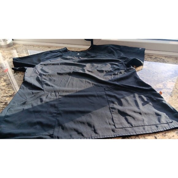 Large CARHARTT Force Black Modern Fit Twill Scrub Top C12106 Womens - Picture 7 of 14